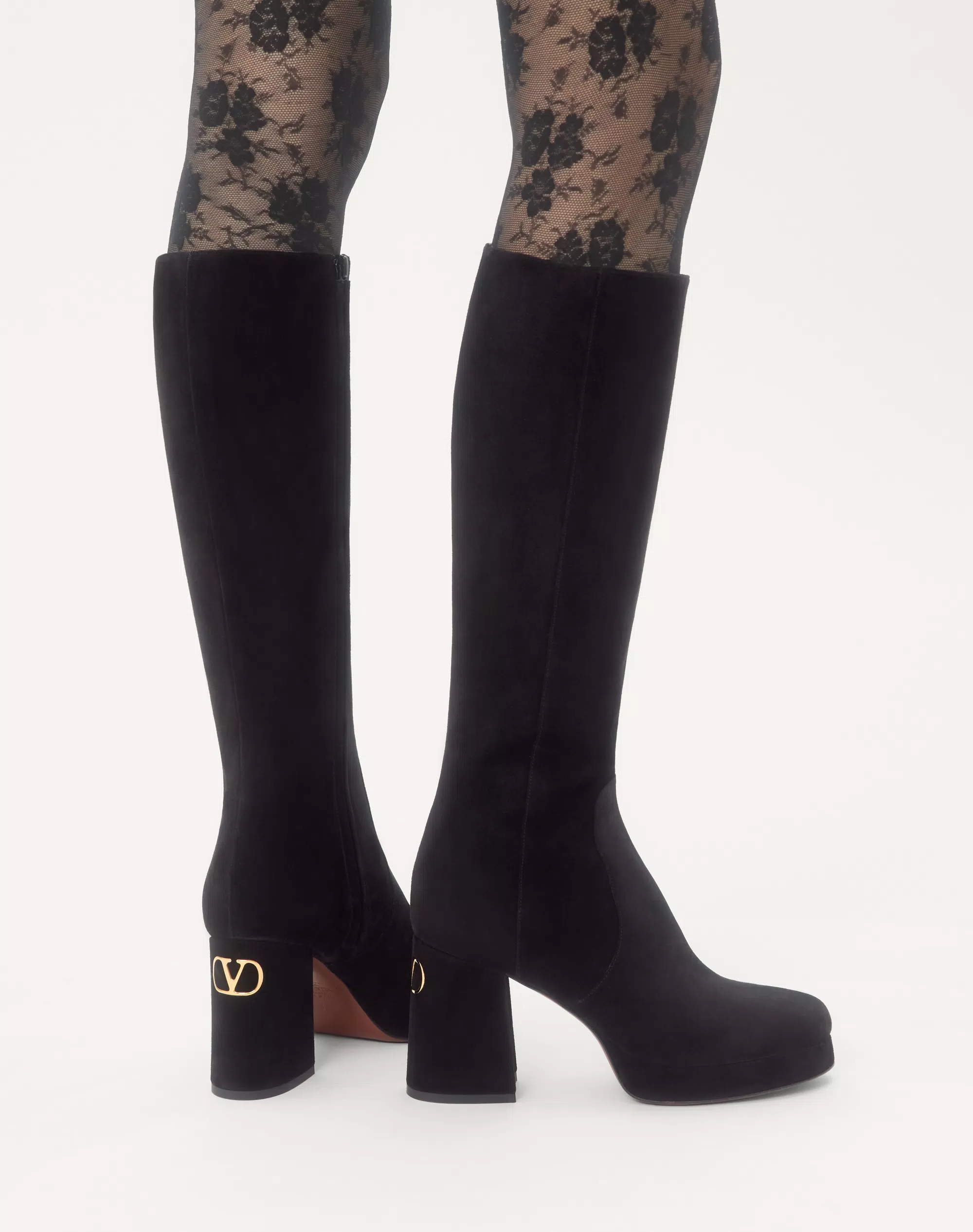 Valentino Fawcette Platform Boot In Crust Leather 90Mm - Image 7